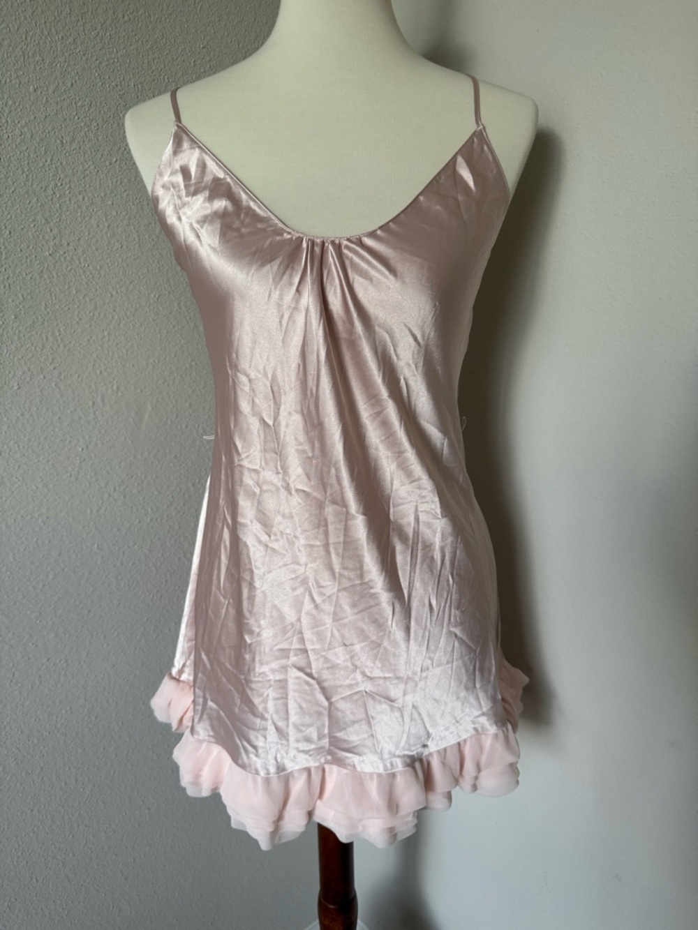🩰 Victoria Secret Satin Ruffle Coquette Ballerina slip chemise🩰
